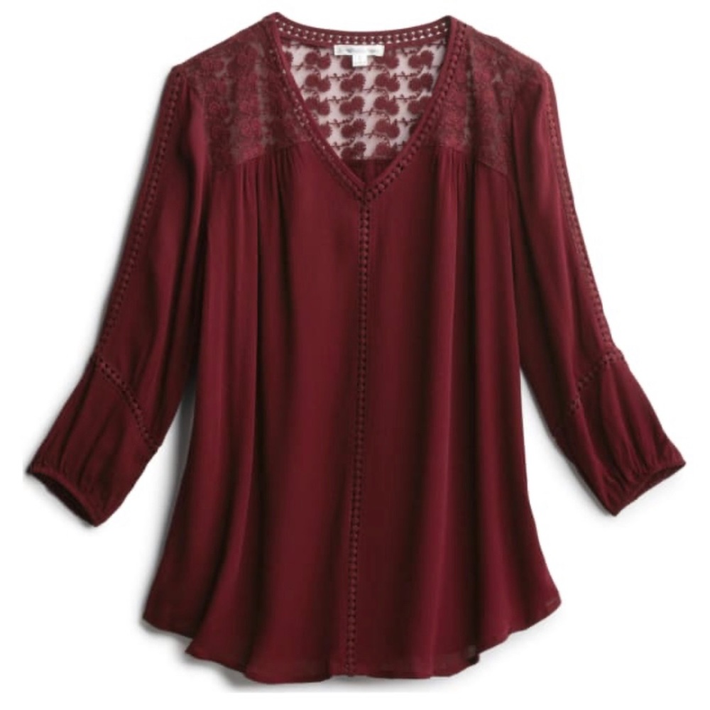 JohnPaulRichard Raelinn crochet detail blouse